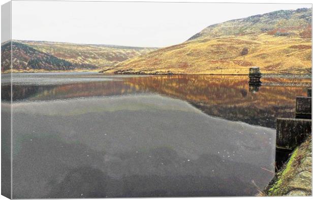 Yeoman Hey Reservoir           Canvas Print by Andy Smith
