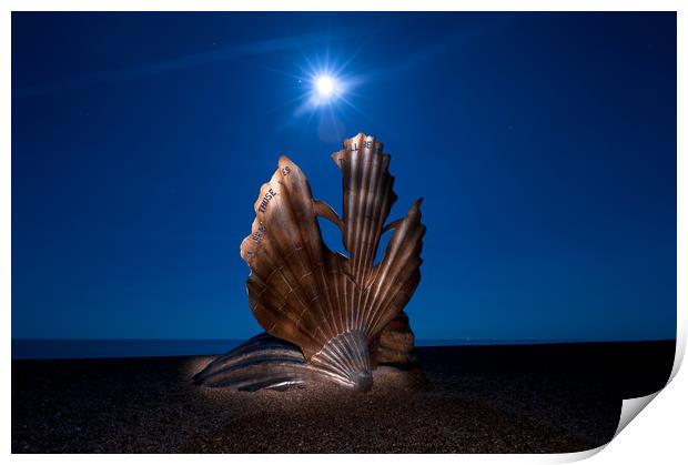 The Scallop at Night Print by Nick Rowland