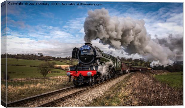 Flying Scotsman heading up Esk Valley Canvas Print by David Oxtaby  ARPS