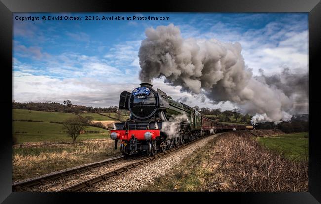 Flying Scotsman heading up Esk Valley Framed Print by David Oxtaby  ARPS