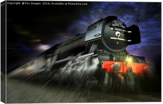 The Flying Scotsman Canvas Print by Derrick Fox Lomax