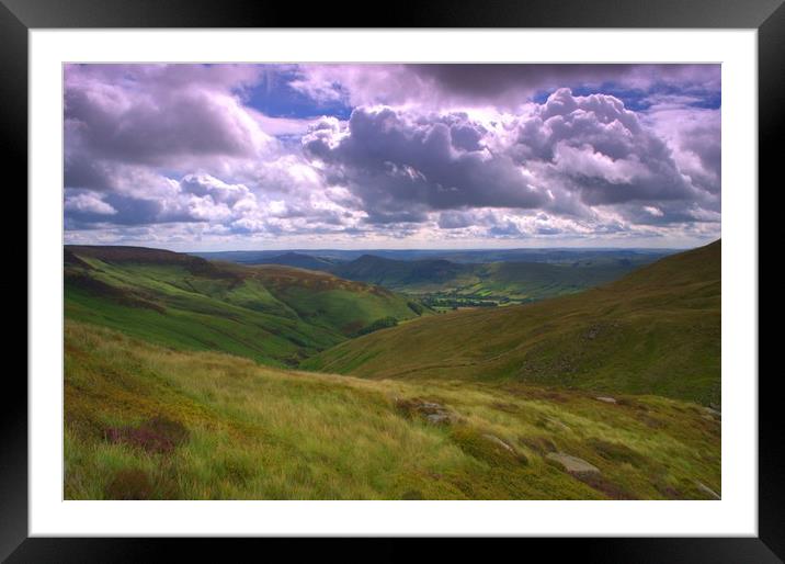 View from Kinder Scout Framed Mounted Print by John Gent