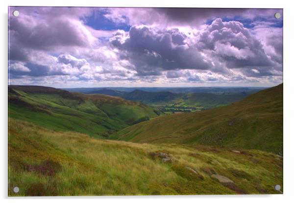 View from Kinder Scout Acrylic by John Gent