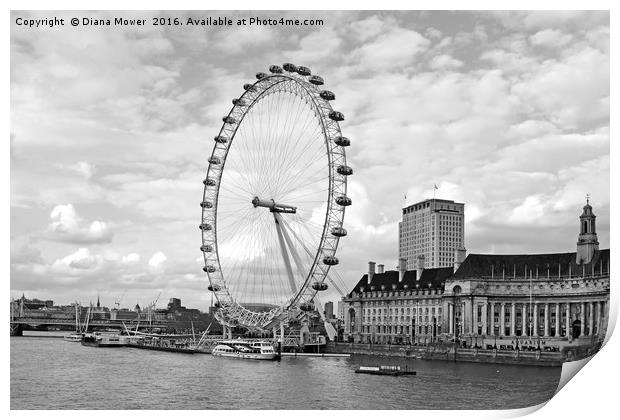 The London Eye Print by Diana Mower