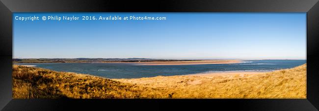 A Panoramic viw over Budle Bay.............. Framed Print by Naylor's Photography