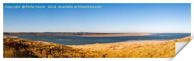 A Panoramic viw over Budle Bay.............. Print by Naylor's Photography