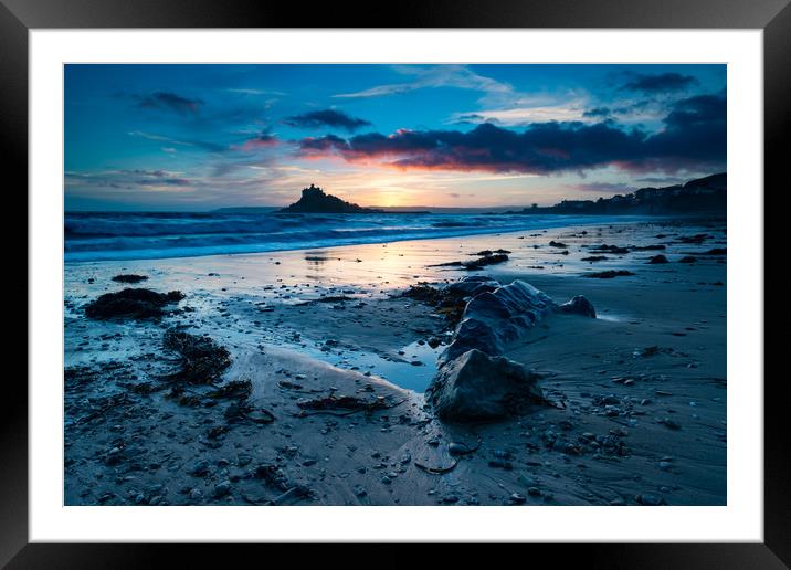 Mount Sunset Framed Mounted Print by Michael Brookes
