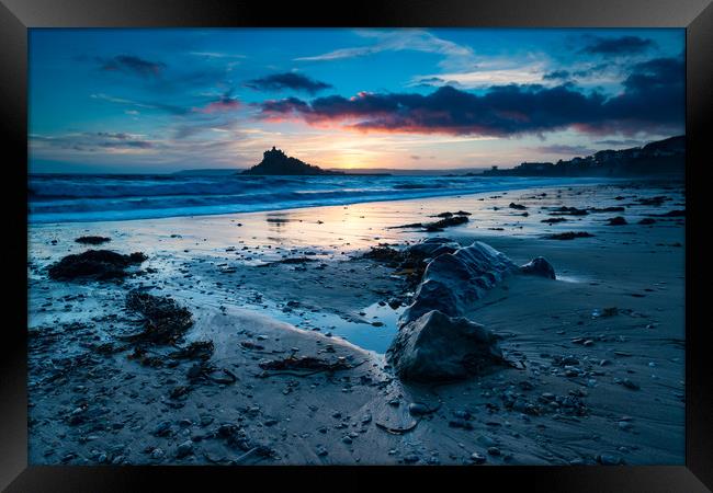 Mount Sunset Framed Print by Michael Brookes