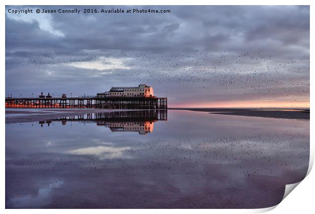 North Pier Starlings Print by Jason Connolly