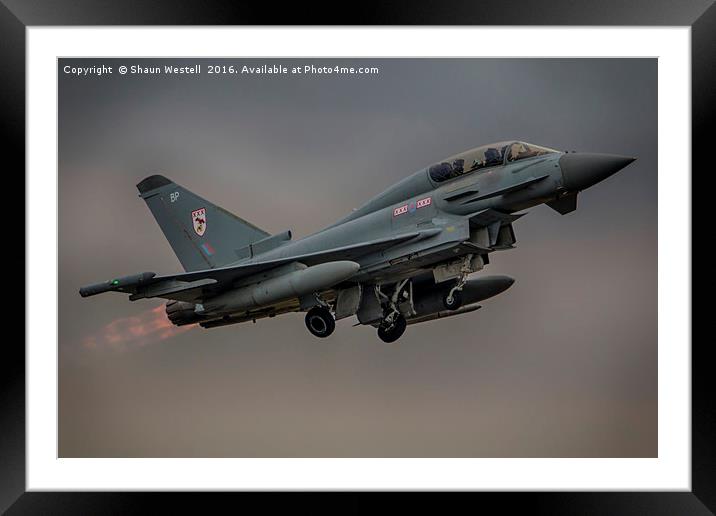 " Typhoon Reheat Departure " Framed Mounted Print by Shaun Westell