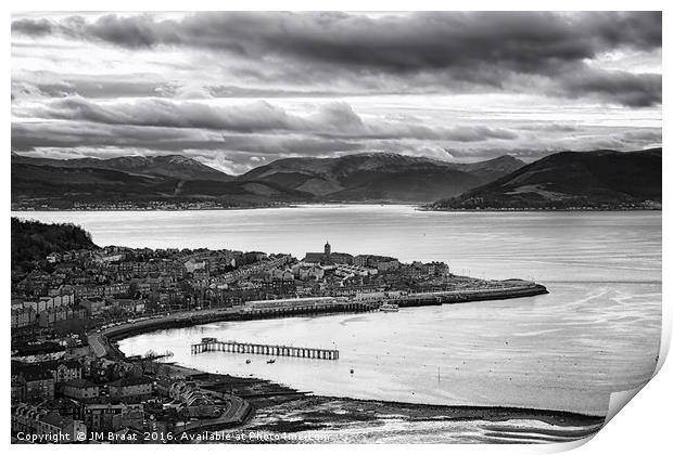 View from Lyle Hill in Greenock Print by Jane Braat