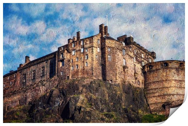 Edinburgh Castle  Print by Jenny Rainbow