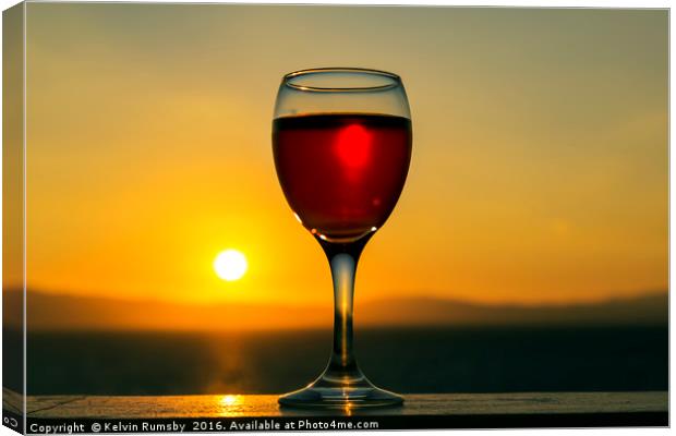 Glass of wine Canvas Print by Kelvin Rumsby
