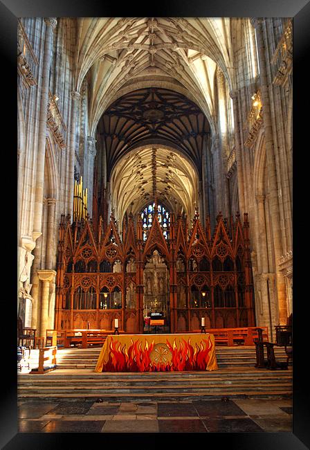 Winchester Cathedral Altar Framed Print by Chris Day