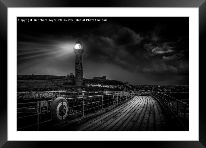 Guiding Light Framed Mounted Print by richard sayer
