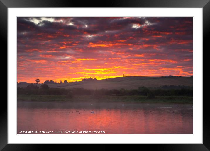 Thrybergh Sunrise Framed Mounted Print by John Gent