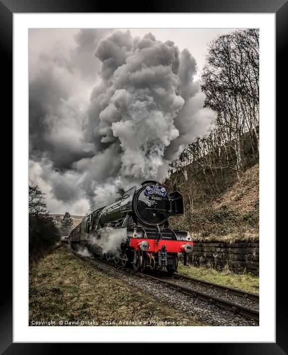 Flying Scotsman heading up to Goathland Framed Mounted Print by David Oxtaby  ARPS