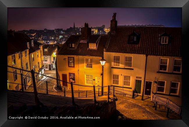 Heading down 199 Steps in Whitby Framed Print by David Oxtaby  ARPS