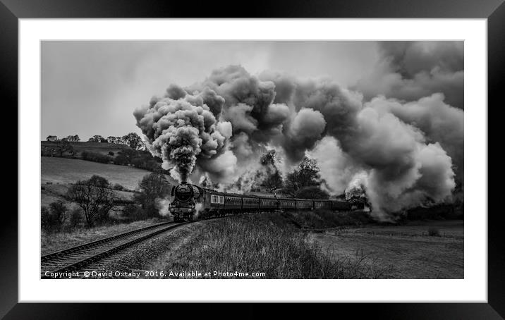 Flying Scotsman leaving Grosmont Framed Mounted Print by David Oxtaby  ARPS