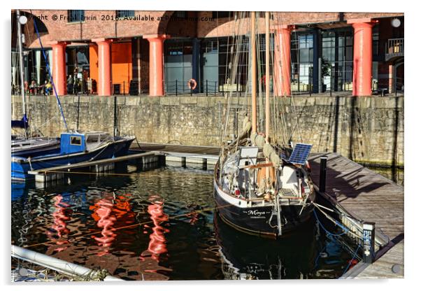 A quiet corner of Albert Dock Marina Acrylic by Frank Irwin