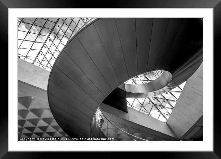 Louvre Staircase, Paris Framed Mounted Print by Gavin Liddle