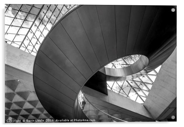 Louvre Staircase, Paris Acrylic by Gavin Liddle