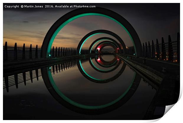 Turquoise at the Falkirk Wheel Print by K7 Photography