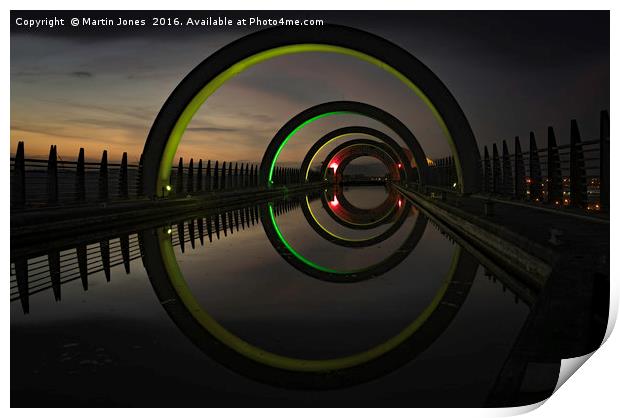 Yellow at the Falkirk wheel Print by K7 Photography