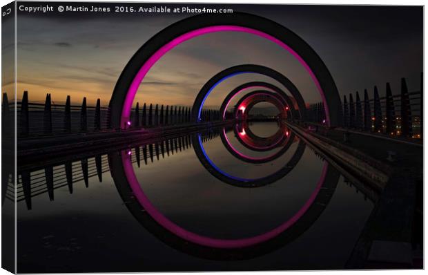 Pink at the Falkirk Wheel Canvas Print by K7 Photography