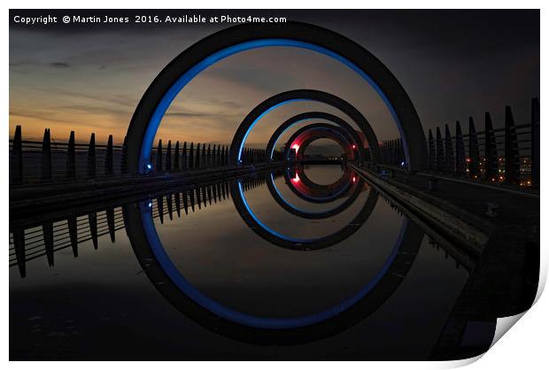 Blue at The Falkirk Wheel Print by K7 Photography