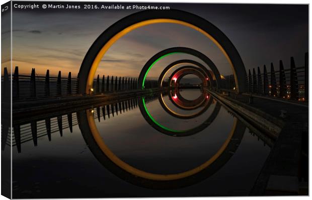 Orange at The Falkirk Wheel Canvas Print by K7 Photography