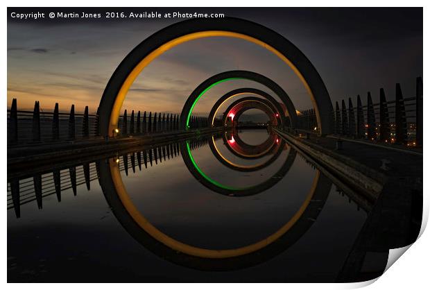 Orange at The Falkirk Wheel Print by K7 Photography
