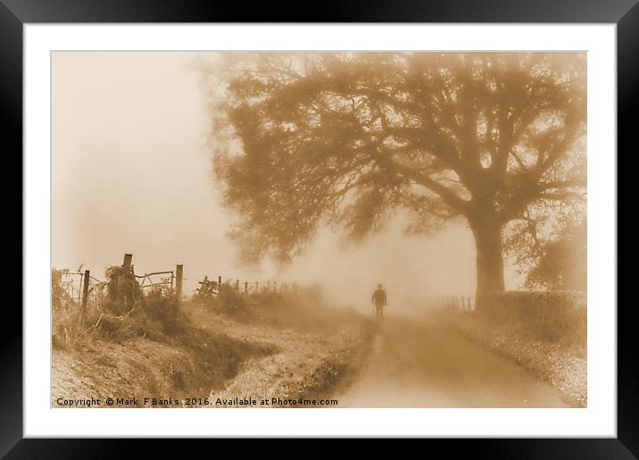 Morning Constitutional  Framed Mounted Print by Mark  F Banks