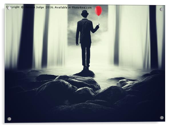 The man with the red balloon Acrylic by Heaven's Gift xxx68