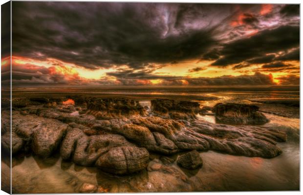 Southcliff Sunset Canvas Print by mark leader