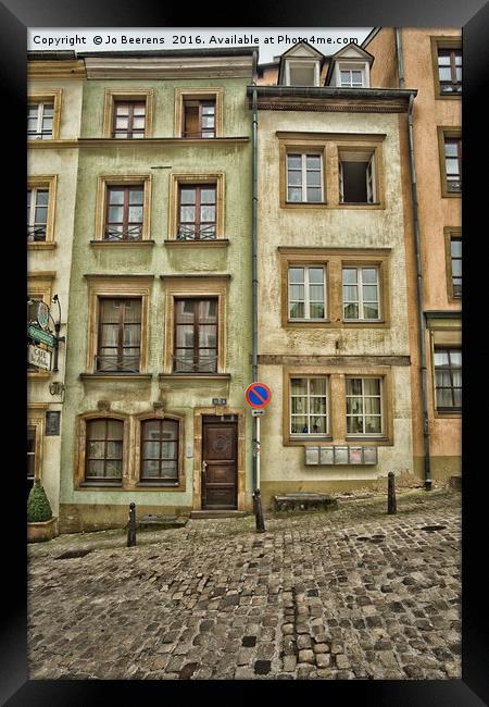 downtown Luxembourg Framed Print by Jo Beerens