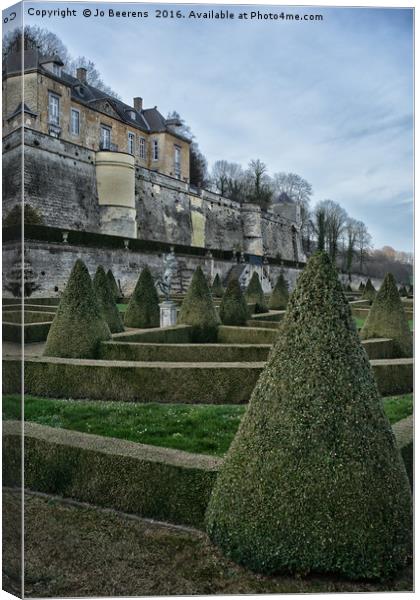 chateau Neercanne garden Canvas Print by Jo Beerens