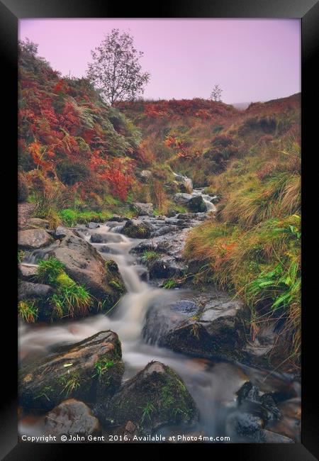 Grindsbrook Clough Framed Print by John Gent