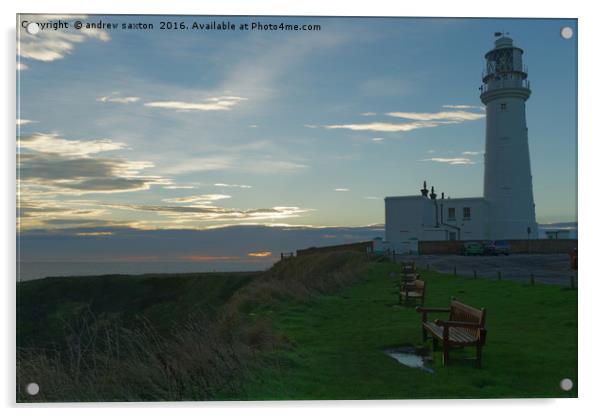 LIGHTHOUSE MORNING Acrylic by andrew saxton