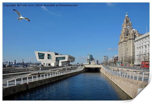 Liverpool's waterfront Print by Frank Irwin