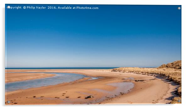 Beautiful Budle Bay.......... Acrylic by Naylor's Photography