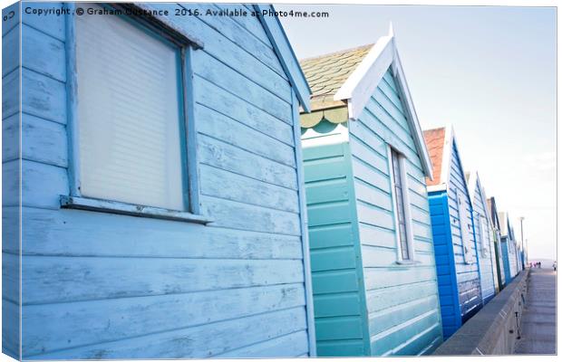 Southwold Beach Huts Canvas Print by Graham Custance