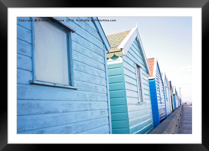 Southwold Beach Huts Framed Mounted Print by Graham Custance