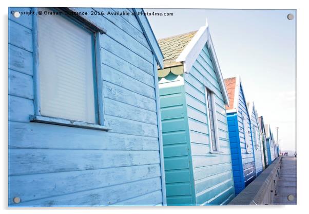 Southwold Beach Huts Acrylic by Graham Custance