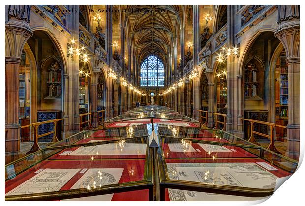 John Rylands Library, Manchester Print by Jason Connolly