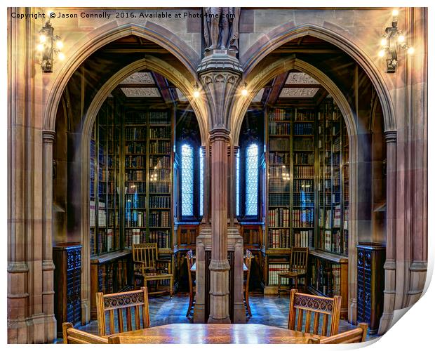 Rylands Library, manchester Print by Jason Connolly
