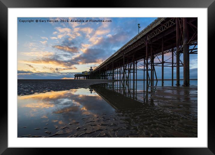 Last Light At North Pier Framed Mounted Print by Gary Kenyon