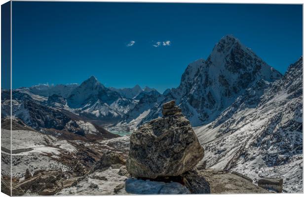 Ama Dablam from Cho La Pass Canvas Print by Paul Andrews