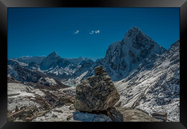 Ama Dablam from Cho La Pass Framed Print by Paul Andrews