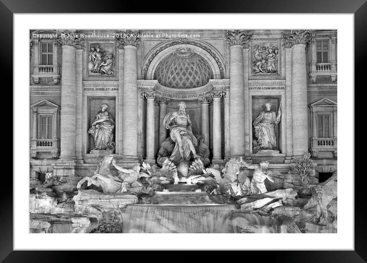 The Trevi Fountain Framed Mounted Print by Julie Woodhouse